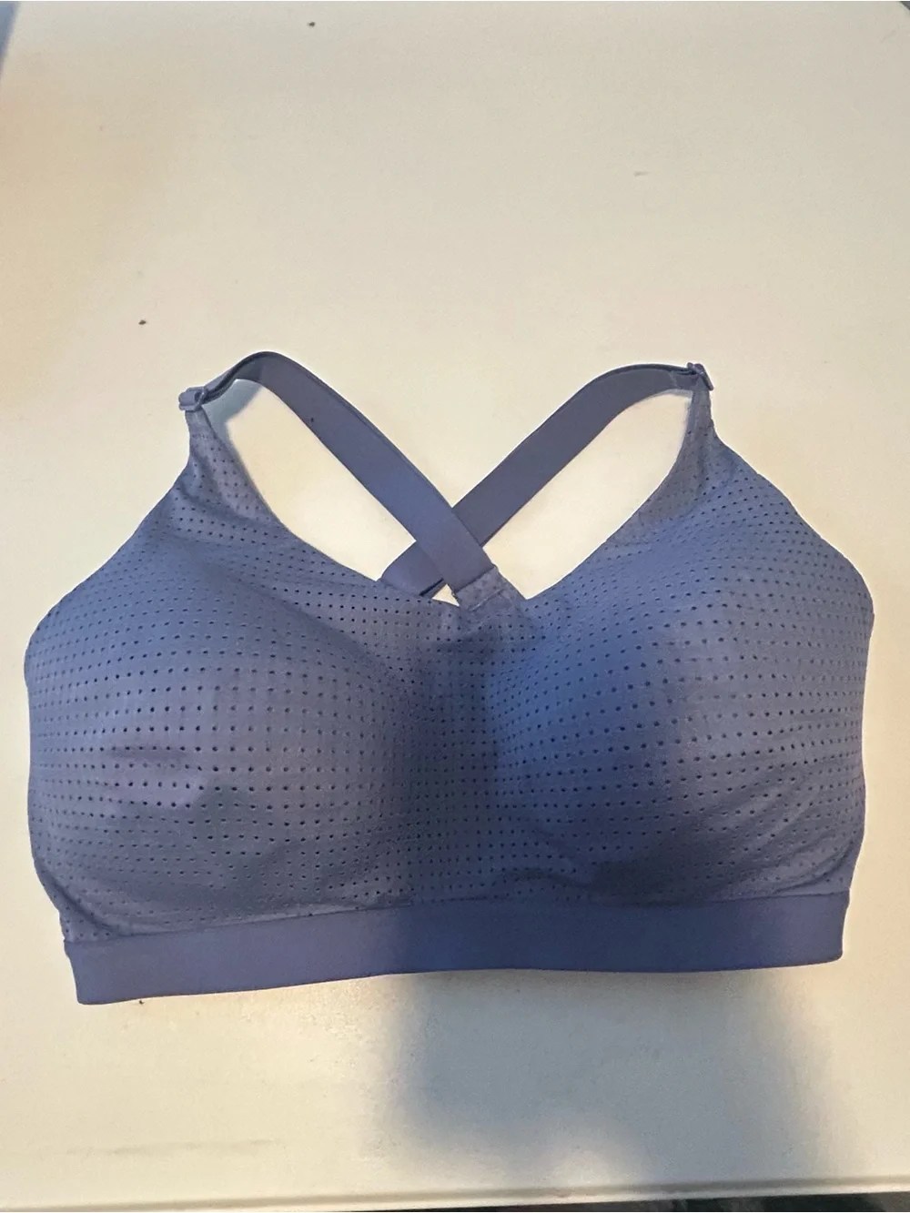 Victoria's Secret Perforated Cross-Back Comfort Bra — Blue